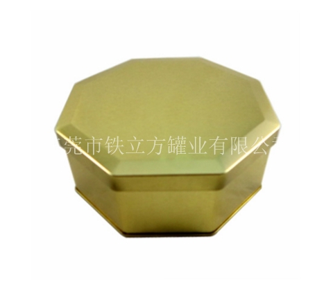 金色八角礼品罐